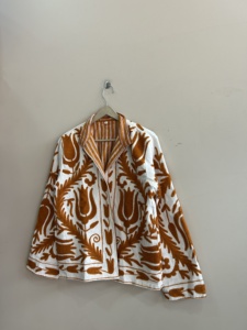 Cotton O-Neck Jacket <b>For</b> <b>Women</b> Handmade Embroidered <b>Coat</b> Boho Jacket Gift <b>For</b> Her - Product Image 4