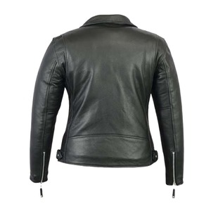 แจ็คเก็ตหนังผู้หญิงดีไซน์ใหม่ คุณภาพสูง แจ็คเก็ตหนังผู้หญิงดีไซน์สีสันตัดกัน แจ็คเก็ตหนังแท้สำหรับผู้หญิง - Product Image 3