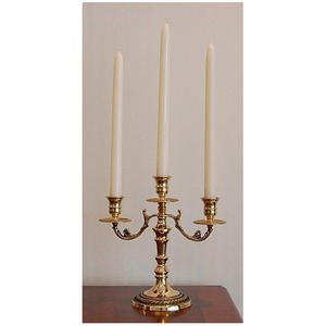 Candélabre de luxe sans flamme pour décoration de mariage, en fer, finition polie et gouttes de cristal - Product Image 4