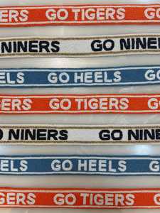 สายรัดประดับลูกปัดสำหรับวันแข่งขันเกมไทเกอร์ส |   พวงกุญแจลูกปัดทำมือ Go Heels Go Niners ของขวัญสำหรับแฟนฟุตบอล ของที่ระลึกโรงเรียน รุ่น B - Product Image 2