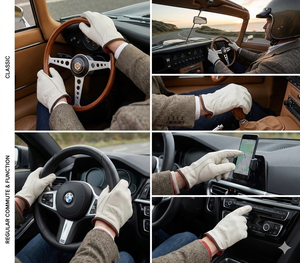 Leather Safety <b>Gloves</b> Full Grain Smooth Anti-Slip Abrasion Resistant Straight Cuff General Purpose - Product Image 6