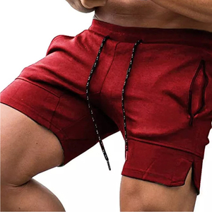 Shorts de sport pour hommes en mélange coton-polyester, respirants, personnalisables avec logo, pour la course et la gym, vente en gros - Product Image 3