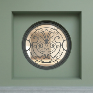 Élégant panneau de clôture décoratif en fer forgé avec motif gravé en spirale, thème nature écologique, surface thermolaquée pour extérieur - Product Image 6