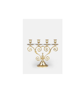 Candelabros de latón hechos a mano de estilo antiguo elegante para decoración lujosa del hogar y exhibición de iluminación de centro de mesa de boda - Product Image 2