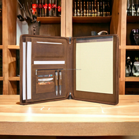 Porte-documents A4 ALBORZ personnalisable en cuir véritable de style vintage, élégant et portable pour le bureau