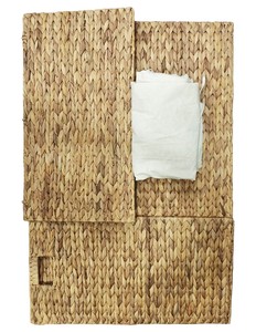 Handmade Woven Wicker Eco-Friendly Minimalist Laundry Hamper Lid Fabric Liner <b>Rectangular</b> Storage <b>Basket</b> for Bedroom Laundry - Product Image 4
