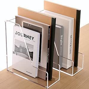 Support de lecture moderne en acrylique, organisateur transparent pour magazines, bonbons, supports de luxe pour livres, solution de rangement de bureau en acrylique - Product Image 3