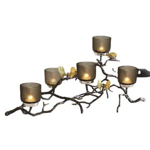 Bougeoir décoratif de style fleurs en aluminium pour la décoration de la maison, bougeoir décoratif de qualité supérieure pour mariage d'hôtel - Product Image 1