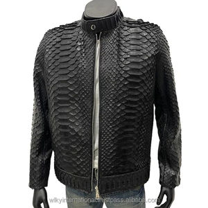 Chaqueta de cuero de cocodrilo informal de invierno para hombre más vendida para hombre chaqueta de cuero de piel de oveja de gamuza - Product Image 6