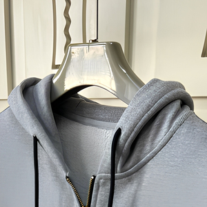 Sweat à capuche surdimensionné en molleton respirant 100 % coton noir et gris pour homme, qualité supérieure, automne, OEM ODM, streetwear, avec poche - Product Image 4