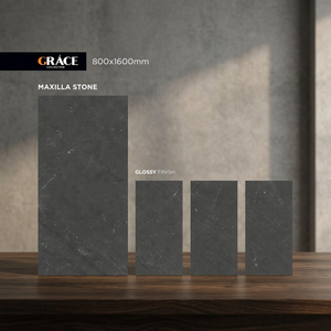 Maxilla Stone Black 800x1600mm Carreaux en porcelaine haute brillance-Revêtement de sol en dalle résistant aux acides pour usage commercial en Tunisie - Product Image 1