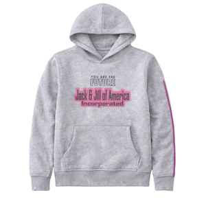 Sudadera con capucha juvenil Jack and Jill gris con estampado You Are The Future, sudadera con capucha elegante para niños, sudadera juvenil para uso informal - Product Image 1