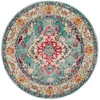 Tapis moderne vibrant tissé à la main en laine/soie à motifs médaillon, écologique, antidérapant, résistant à la saleté, adapté aux animaux domestiques, 1 pièce