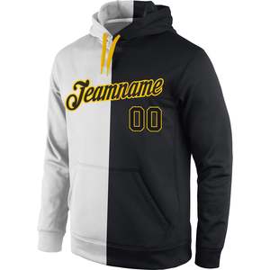 เสื้อฮู้ดดี้กีฬาแบบสปอร์ตสีขาวดำแดงเย็บแบบสั่งทำพิเศษ พร้อมปักชื่อทีมและหมายเลข  เสื้อแฟชั่นสำหรับผู้ชายและผู้หญิง - Product Image 5