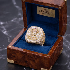 Gold Plated Championship Ring <b>Crystal</b> Rhinestone Signet Band Alloy Commemorative Jewelry for Gift Party - Product Image 6