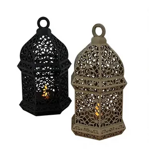 Farol de Metal Hecho a Mano, Portavelas de Estilo Marroquí para Decoración del Hogar - Product Image 3