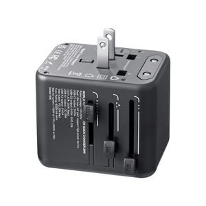 Adaptador de Viaje Universal 5 en 1, Adaptador de Corriente Internacional Europeo con 2 Puertos USB-C, 2 Puertos USB, 1 Toma de Corriente Alterna y 4 Enchufes Diferentes - Product Image 1