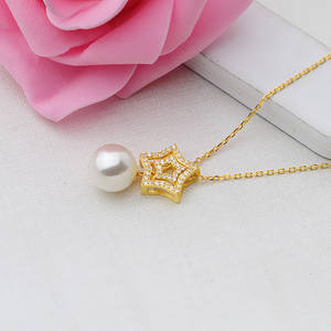 Collier pendentif double pentagramme en argent S925, chaîne de clavicule, accessoires de bricolage, composants de bijoux vides pour femmes, perles - Product Image 5