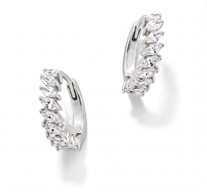 <b>Hoops</b> Earrings Diamond Earrings Gold and <b>Silver</b> Earrings Natural and Lab Grown Diamonds Earrings <b>Hoops</b> Fine Jewelry for Women - Product Image 2