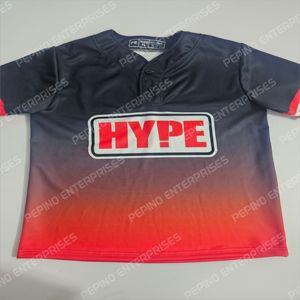 Uniforme de baseball personnalisé pour homme, 100 % polyester, uni, col en V, manches courtes, fermeture à boutons réglables, évacuation de l'humidité - Product Image 2
