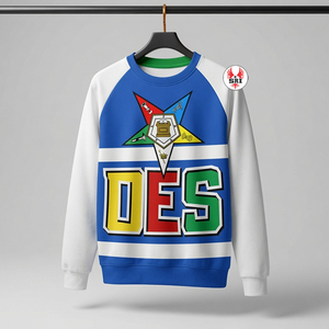 Sweat-shirt OES personnalisé en molleton de coton Eastern Star, col rond, brodé, hiver, femme, haute qualité, écologique - Product Image 1