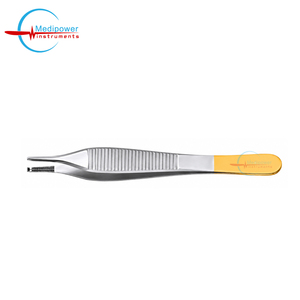 คีม TC Adson ขนาด 12 ซม. 1x2 ซี่ฟัน พร้อมด้ามจับเคลือบทอง - คีมผ่าตัดศัลยกรรม - Product Image 6