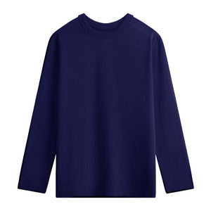 เสื้อยืดโอเวอร์ไซส์ผู้ชายคุณภาพสูง แขนยาว ทรงหลวม ไหล่ตก ผ้าฝ้ายแท้ 100% ระบายอากาศได้ดี แห้งเร็ว คอกลม - Product Image 1