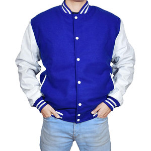 Chaqueta Letterman con Mangas de Cuero, Estilo Varsity Personalizado, Ropa Exterior Informal de Calidad, Directo de Fábrica - Product Image 1