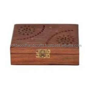 Cajas de madera talladas decorativas de palisandro para el hogar, oficina, almacenamiento de madera, tapa con bisagras, recuerdo, caja de madera tallada - Product Image 3