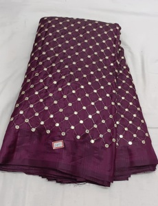 Raw Silk Embroidery <b>Fabric</b> Premium Luxury Heavy Handwork Sequins Zari Designer Wedding Lehengas Boutique Materials Wholesale - Product Image 4