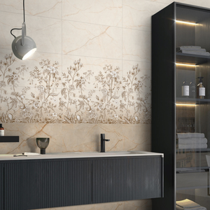 Carrelage mural en céramique blanc brillant de luxe 300x600, style minimaliste pour bureaux d'entreprise haut de gamme et projets d'aménagement intérieur commercial - Product Image 1