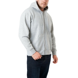 Sweats à capuche zippés de style unique et épais pour hommes, sweat à capuche à fermeture éclair en polaire vierge respirant 100% coton - Product Image 3