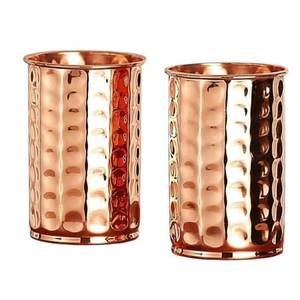 Premium Handmade Copper <b>Water</b> Tumbler Wholesale <b>Bulk</b> Supply Hammered Drinking Glass for Home Hotel and Restaurant - Product Image 3