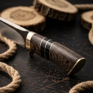 Couteau de chasse à lame fixe en acier au carbone forgé à la main, pour activités de plein air, bushcraft, EDC, camping, vente en gros, OEM, fabricant sur mesure - Product Image 5