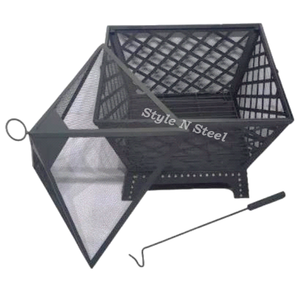 <b>Fire</b> <b>Pit</b> with Heat Resistant Paint Freestanding Design Coal/Wood Burning Outdoor Heater - Product Image 4