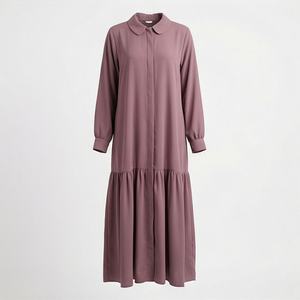 ชุดกิโมโนแบบ OEM ปี 2025 เสื้อคลุมอาบายะ ผ้าโพลีเอสเตอร์เนื้อนุ่ม ยืดหยุ่นสูง หนาขึ้น สำหรับผู้หญิงมุสลิม คอวี แขนยาว เหมาะสำหรับงานปาร์ตี้ รอมฎอน งานแต่งงาน - Product Image 1