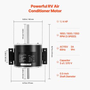 Motore di Ricambio per Ventilatore RV Genteq F48AF70A61 Dometic Brisk Air II 3315332.005 Compatibile con Parti del Condizionatore d'Aria Dometic - Product Image 4