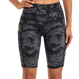 Shorts Deportivos de Cintura Alta para Mujer, Talla Grande, con Bolsillo, Transpirables y que Absorben la Humedad, para Entrenamiento y Yoga - Product Image 2