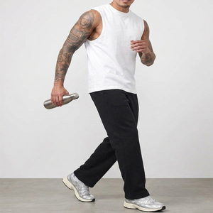 Wholesale Custom Logo Quick Dry Breathable <b>Men's</b> Blank Gym <b>Stringer</b> Boxing Tank Top <b>Men's</b> Stretchy Knitted <b>Vest</b> Top Trending - Product Image 6