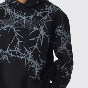 Sudadera con Capucha de Alta Calidad, 100% Algodón, Gruesa, para Hombre, Estilo Casual, Estampada, Streetwear, Invierno, Forro Polar, 480 g/m², Secado Rápido - Product Image 5