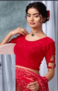 Blusa lista para usar para mujer, estilo indio, con bordado y lentejuelas, para usar con sari rojo, compre directamente del proveedor. - Product Image 4