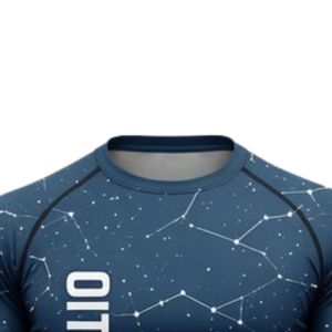 Camiseta de Compresión Azul Marino de Manga Larga con Estampado de Constelaciones, para Entrenamiento Atlético, Gimnasio, Ejercicio, Transpirable, Sublimada, de Alto Rendimiento - Product Image 5