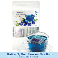 Sachets de thé fermenté aux fleurs de pois papillon sans caféine, biologique, sans sucre, qualité beauté et détox, approvisionnement direct usine EXPAD, Vietnam