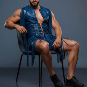 Men Western Cowboy Fringe Vest <b>Suede</b> Leather Sleeveless <b>Jacket</b> Tassel Rodeo <b>Biker</b> Festival Wear Wear Premium OEM Apparel - Product Image 6