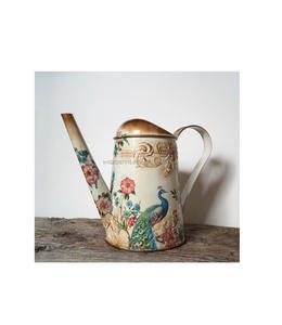 Bidon d'eau galvanisé fabriqué à la main avec des illustrations imprimées en émail résistant aux intempéries, parfait pour le jardinage décoratif et les cadeaux - Product Image 4