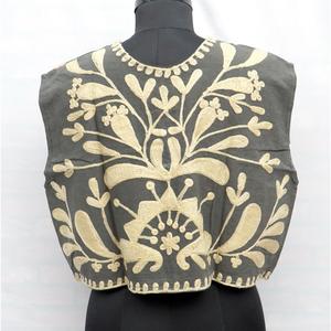 WOODEN BLOCK CRAFT INDIA Indian Handmade Breathable Eco-Friendly Sleeveless Women's Vest <b>Waistcoat</b> Printed Floral Pattern V-neck - Product Image 6