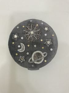 Hot Selling Luxury Velvet Wood Fabric Jewelry Organizer Hand Beaded Embroidered <b>sweet</b> <b>box</b> Customized Color Size Logo Capacity - Product Image 4