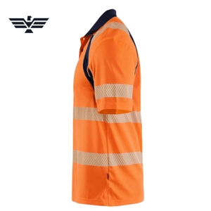 Custom Men's <b>Hi</b> <b>Vis</b> Reflective Silk Screen Printed Polyester Plus Size Polo <b>Shirt</b> | High Visibility Safety Workwear for - Product Image 6