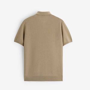 Camiseta Polo de Hombre de Alta Calidad, Tejido Texturizado Sólido, 100% Algodón, Logotipo Personalizado, Mangas Cortas, Diseño a Rayas, Venta Directa de Fábrica - Product Image 5