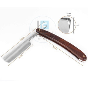 High Quality New Arrival <b>Straight</b> Shaving <b>Razors</b> with Wood Handle and Stainless Steel Blades Wholesale Cheap Price - Product Image 5
